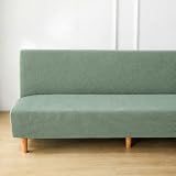DOTBUY-SHOP Funda Sofa Cama sin Brazos 2 Plazas 160-190cm, Verde