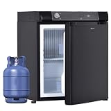 Smad Nevera Camper 40L, Nevera Trivalente-Gas 12V 230V, Camping Frigorifico Trivalente para Caravanas, Autocaravanas, Furgonetas, Garajes, Camiones, Casas Móviles, Sin Ruido, Absorción