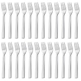 Tenedores acero inoxidable, Hunnycook 24 Piezas Juego de tenedores, tenedores de mesa Aptos para Casa Restaurante Exterior, Pulido y apto para lavavajillas