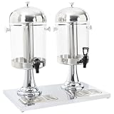 vidaXL Dispensador de Zumo Doble Acero Inoxidable 2 x 8 L
