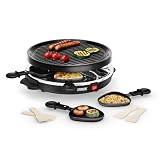 Princess petra Electric Raclette 6 Grill Party – Raclette para 6 personas con forma redonda - 162725