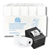 Double Dragon Rollo de Recibo Térmico Premium de 80 x 80 mm para Impresora EPOS, Terminal POS, Caja Registradora [Paquete de 10]