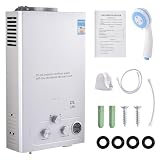 Calentador de agua de gas propano GPL10L, 20 kW, sin agua, con juego de ducha, quemador de caldera de camping, caravana, casa