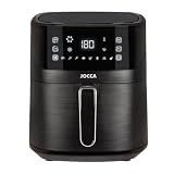 JOCCA - Freidora de Aire Caliente 6,5L| Freidora Sin Aceite| Air Fryer| Temporizador| Temperatura Ajustable| Cocina Sana| (Negro) Cocción Sin Aceite | Apagado Automático