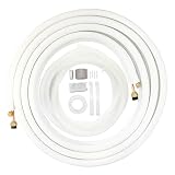 Kit Instalacion Aire Acondicionado Bitubo Tubo de Cobre Aislado Acodado 5 Metros Compresor Unidad Exterior Tuberias Aire Split con Desague y Accesorios de Instalacion (1/4' - 3/8' 5MTS)