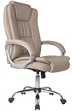 Venta Stock Confort 2 - Sillón de Oficina elevable y reclinable, Piel sintética, Color Taupe