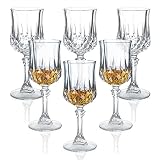Soopiiso Cordial glass, 1.7oz / 50 ml, juego de 6, Copa de vino con tallos/Copa de tequila/Copa de Jerez