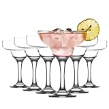 TRESV Set de 6 Copas de Cristal de 300 cc, Copas de Cocktail de Cristal, Copa Margarita, Aptas para Lavavajillas