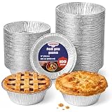 MATANA 100 Envases de Aluminio Redondos 12 cm (250 ml) – Moldes Desechables para Horno, Bandejas Aluminio para Tartas, Quiches y Postres, Aptos para Hornear y Congelar