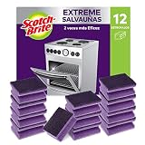 Scotch-Brite Estropajo de cocina de alto rendimiento, 12 esponjas por paquete - para limpiar ollas, sartenes y bandejas de horno