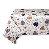 BESCH Mantel PVC Rectangular Impermeable Lavable y Fácil de Limpiar Fabricado en España - Mantel Hule Antimanchas para Mesas Tamaño 100x140cm