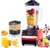 Batidora Profesional, Batidora de Vaso de 2000W, Profesional Licuadora de 2L 2 en 1, 4 Cuchillas de Acero Inoxidable, 6 Velocidades, Función de Limpieza Automática para Zumos, Batidos y Smoothies.