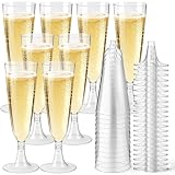 50 Copas Champán de Plástico Reutilizables Copas Irrompibles Sin BPA 160 ML