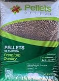 Saco Pellet 15 kg. Pellets para Estufas. Pellets de Madera 100% válido para Estufa de leña y/o Todo Tipo de Dispositivos operados con Pelle TS. Quemador de Pellet.