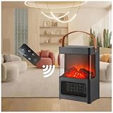 MELLYD Estufa Gas Imitacion LeñA Tres Segundos De Calentamiento RáPido, Tres Niveles De Ajuste, Chimeneas A Gas, con Control Remoto Estufas De LeñA Interior