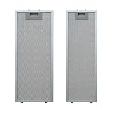 NiuLumea Paquete de 2 filtros de aluminio de 5 capas Teka TL2000 y TL1-62 para campanas extractoras, 500 x 192 mm, 500 x 138 mm, trampa de grasa metálica, color plateado