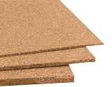 Materia Prima Tablero de Corcho para Manualidades y Proyectos de Arte - Plancha Multiusos para Pizarra o Soporte - Lámina Aislante de Corte Fácil - 91,5 x 61 cm, Grosor 10 mm