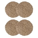Pack de 4 Bajo Platos Redondos de Enea de 35 cm