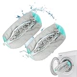 Bolsa Lavadora Zapatillas – Malla 360° Reutilizable para Todo Tipo de Calzado con Cremallera, Funda para Lavar Zapatillas en Lavadora - 2 Piezas Gris