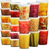JoyServe Recipientes para almacenar alimentos Deli con tapas (48 juegos) 24 de 946 ml y 24 de 473 ml, plástico hermético sin BPA, aptos para preparar comida, microondas y lavavajillas