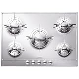 SMEG P705ES, Placa de gas PIANO, Mirror glass